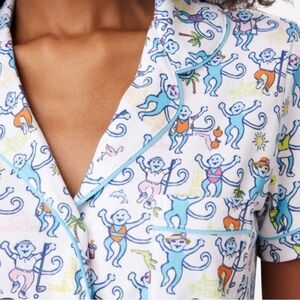 NWOT Roller Rabbit Palm Beach Monkey Pajamas Polo & Shorts Women’s Small